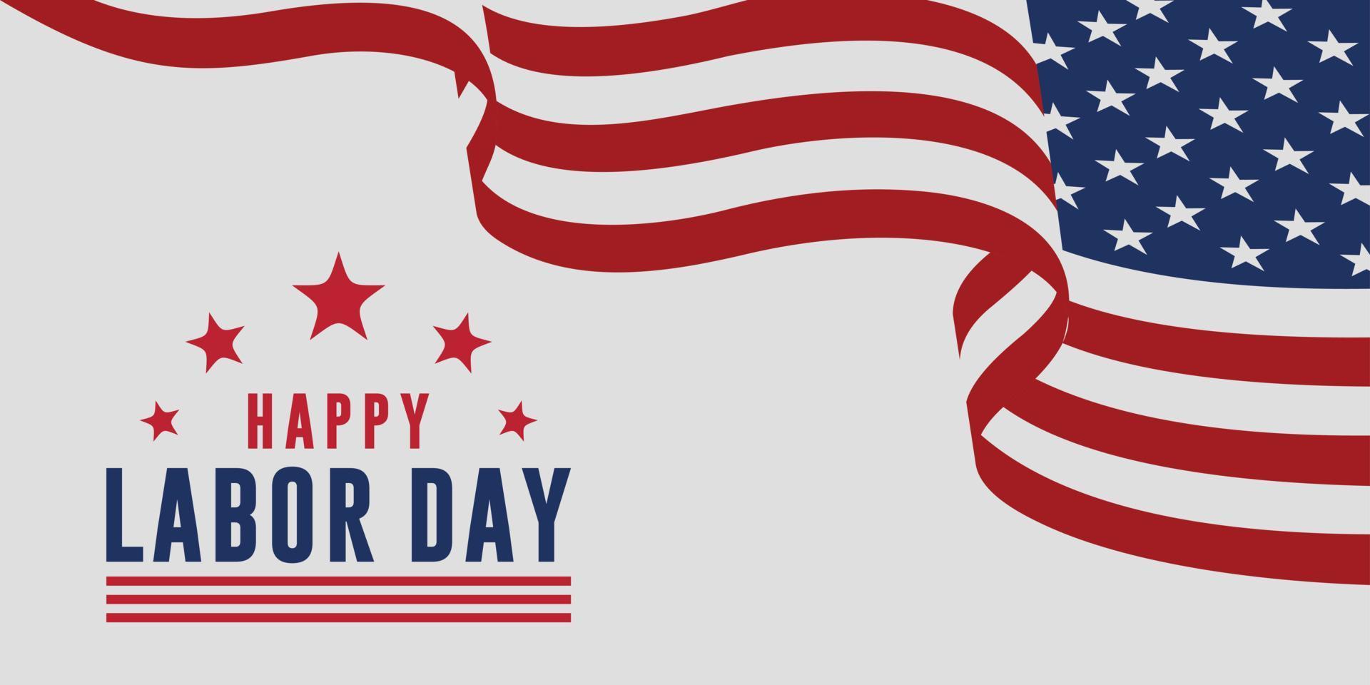 happy-labor-day-greeting-card-or-invitation-card-illustration-of-an-american-national-holiday-with-a-us-flag-vector