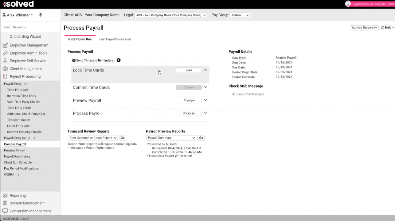 Payroll with isolved
